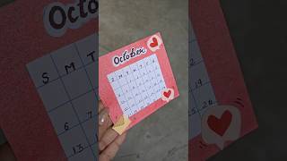 Handmade calendar 🗓️ for October calendar october papercraftlovers diy [upl. by Rabiah]