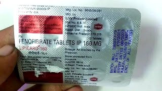 Lipicard160 tabletFenofibrate 160 Mg tabletLipicard 160 tablet uses amp Side effect in Hindi [upl. by Davies609]