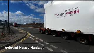 DCS Abnormal Load Escort Services  CDZ717 departing Southampton with Aylward Heavy Haulage [upl. by Navi]