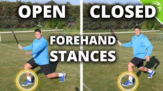 Tennis Forehand Stances  Open vs Closed vs Neutral [upl. by Eeroc547]