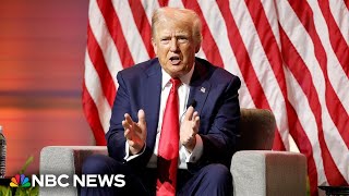 Trump speaks at Black journalists conference and makes controversial comments about Harris [upl. by Zanze]