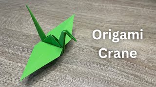 How To Make Easy Origami Crane  Paper Crane Folding Tutorial [upl. by Hannavas638]