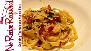 Pasta Carbonara  NoRecipeRequiredcom [upl. by Zarah381]