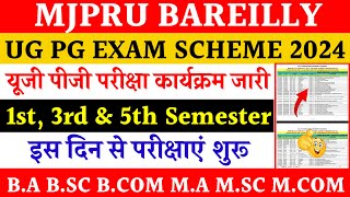 Mjpru odd sem exam scheme 2024  ug pg exam scheme mjpru  mjpru exam schedule 2024 [upl. by Boles]