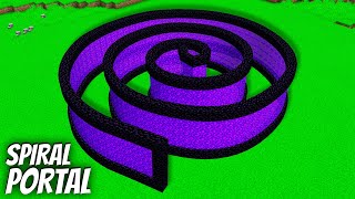 I found a SPIRAL PORTAL in Minecraft  Whats INSIDE the LONGEST PORTAL [upl. by Sheeree244]