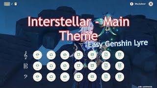 Interstellar  Main Theme  Genshin Impact Lyre [upl. by Odrarebe678]