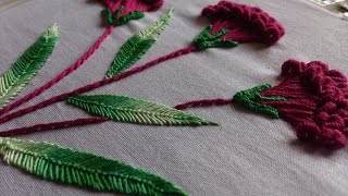 Hand embroideryEmbroidery stitches tutorialBrazilian embroidery [upl. by Radnaskela]