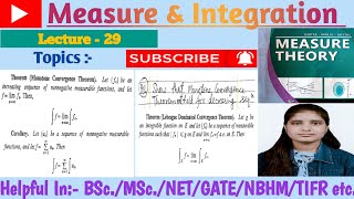 Lec29Montone convergence theorem with exampleLebesgue dominated convergence theoremlinks👇 [upl. by Foskett]