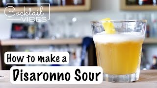 How To Make a DISARONNO SOUR  Cocktail Recipes [upl. by Aisatana22]