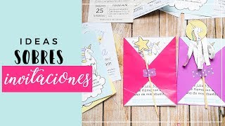 Ideas decorar sobres para invitaciones [upl. by Nomzzaj]