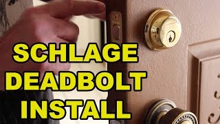 Installing Schalage Deadbolt Locks [upl. by Ahsemat]