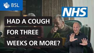 Had a cough for three weeks or more It could be a warning sign  NHS BSL [upl. by Janeen]