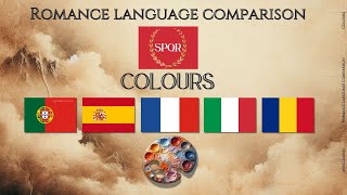 Romance Languages Comparison Colours [upl. by Rednas]