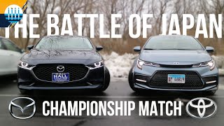 The BATTLE OF JAPAN FINALE  MAZDA3 vs TOYOTA COROLLA [upl. by Nosemyaj]