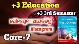 Histogram Of Educational Statistics in Odia।। ପୌନଃପୁନ୍ୟ ଆୟତଚିତ୍ର।। 3 3rd Semester Core7 Education [upl. by Bhayani]