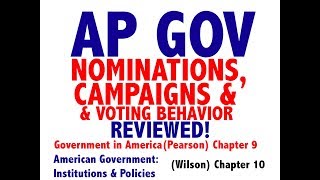 AP GOV Review Chapter 9 Nominations Campaigns amp Voting [upl. by Aicnelev386]