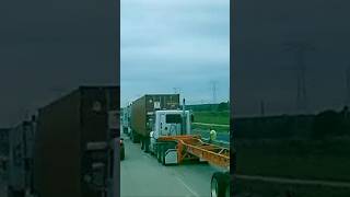 4 Semi Trucks got pulled over by police [upl. by Anitel]