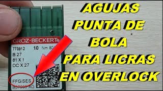 Como coser licra y telas de punto en overlock  mecanica confeccion [upl. by Dugas479]