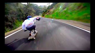 Downhill longboarding on highest speed best of the month April [upl. by Licna]