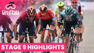 Thrilling photo finish in Blockhouse  Giro dItalia 2022  Stage 9  Highlights [upl. by Ahcarb]