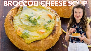 Easy BROCCOLI CHEESE SOUP Recipe  PANERA Broccoli cheddar soup copycat [upl. by Zetnahs353]