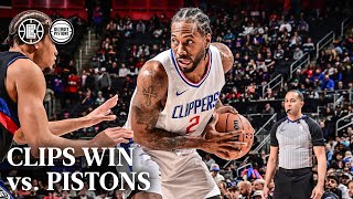 Clippers Win vs Pistons Highlights  LA Clippers [upl. by Eninotna798]