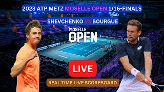 Alexander Shevchenko Vs Mathias Bourgue LIVE Score UPDATE Today Tennis ATP Metz 2023 Moselle Open [upl. by Gilus]