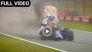 Logan Sargeant Crash Video  Logan Sargeant Crash In FP3  Logan Sargeant Video [upl. by Reba278]