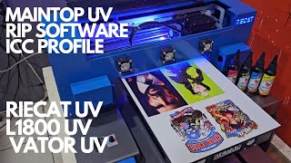 SOFTWARE MAINTOP RIP UV L1800 RIECAT UV PRINTER VATOR ICC PROFILE [upl. by Myers]