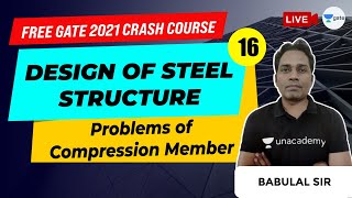 Problems of Compression Member  Design of Steel Structure  Lec  16  Civil Engineering [upl. by Zoubek38]