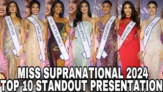 TOP 10 BEST PRESENTATION STANDOUT CANDIDATES IN MISS SUPRANATIONAL 2024 COMPETTION [upl. by Erdna718]