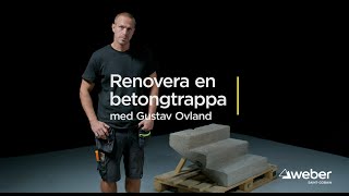 Renovera en skadad betongtrappa så gör du [upl. by Adaiha854]