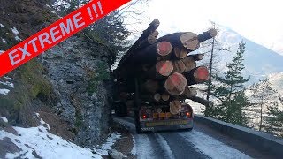 LE FILM quotDESCENTE EXTREME ⚠️ VOLVO FH12 sur la glace vive au col de la Coche 2372 m [upl. by Wynny]