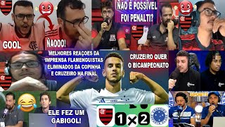 REAÇOES DA IMPRENSA FLAMENGUISTAS ANTES E DEPOIS DO CRUZEIRO 2X1 FLAMENGO NA COPINHA [upl. by Colbye]