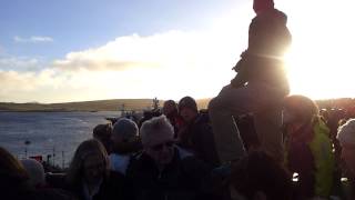 Lerwick Up Helly Aa 2013  Jarl Squad at Bressay Ferry Terminal in the Shetland Islands [upl. by Shoifet]