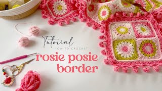 Tutorial  Rosie Posie Pom Pom Border [upl. by Nileuqcaj834]