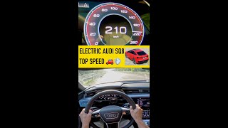 Electric Audi SQ8 on German Autobahn  0 to Top Speed [upl. by Tacklind719]