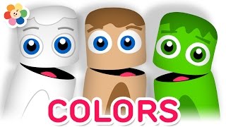 Color Collection 12  Color for Children to Learn  Brown Green and White  Color Crew  BabyFirst [upl. by Anairotciv]