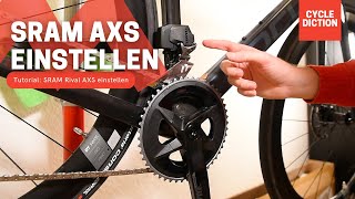 SRAM Rival AXS einstellen  Einstellung am Rad ohne App  Umwerfer und Schaltwerk einstellen [upl. by Iris]