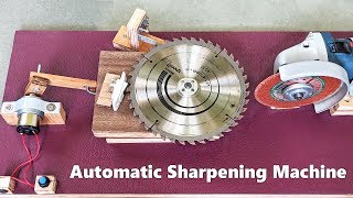 How to Make an Automatic Saw blade Sharpening machine at Home [upl. by Peppi]