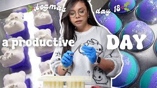 Chatty Studio Vlog labels bath bombs and the slow journey to success Vlogmas Day 18 [upl. by Jeggar]