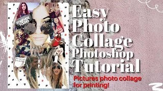 photo collage in photoshop  How Make Collage  Photos photoshop mosaic  photoshop basic editing [upl. by Atinra676]