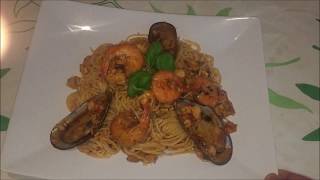 Seafood Spaghetti Recipe  سباقتي بغلال البحر [upl. by Eimmot]