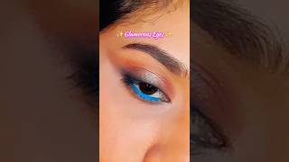 Soft Glam Eye Makeup for hooded Eyes🩷💙boldeyemakeupbridaleyemakeupytshortsviralshorts [upl. by Hortensia]