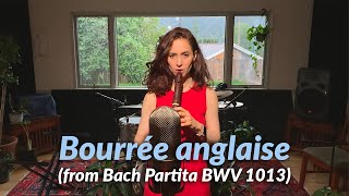 Tali Rubinstein  Bourrée anglaise from Bach Partita BWV 1013 Live [upl. by Kenaz]