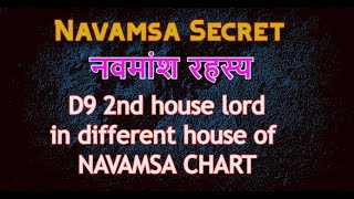 Navamsa secret D9 2nd house lord in different houses of Navamsa chart hindi Vedic astrology [upl. by Eldredge]