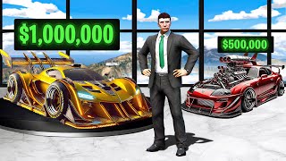 Selling 100 Stolen Cars at SUPERCAR Dealership GTA 5 [upl. by Andris977]