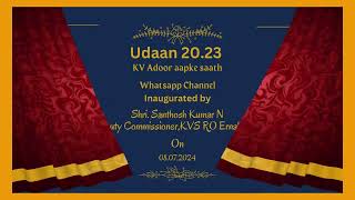 UDAAN 2023  PM SHRI KV ADOOR  WHATSAPP CHANNEL  LAUNCH [upl. by Leuqar]