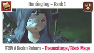 FFXIV Hunting Log Thaumaturge Rank 1  A Realm Reborn [upl. by Nnainot]