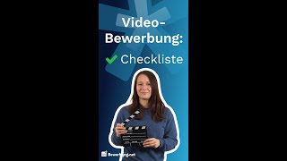 Bewerbungsvideo Checkliste shorts [upl. by Finstad]